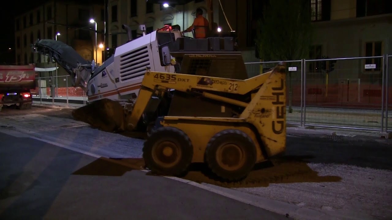 Tramvia Firenze, lavori di asfaltatura diurni e notturni
