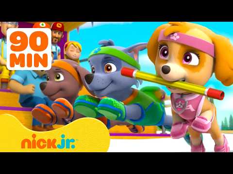 PAW Patrol Races to the Finish Line! 🏆🏁 ft. Rocky, Skye, and More! | 90 Minutes | Nick Jr.