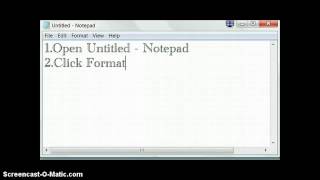 how to change the format of the letters in notepad