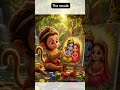 Baby Hanuman painting Ram and Sita 🥹✨ | Pixar style AI art