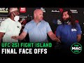 Jorge Masvidal tells Kamaru Usman "I'm having fun with your a** tomorrow" at UFC 251 Face Offs