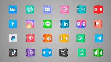Animated 3D Social Media Icons - Motion Graphics Template