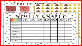 17 Pcs Potty Training Sticker Chart for Toddlers: Track Progress with Ease