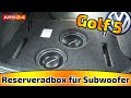 Golf 5 Reserverad-Subwoofer Kiste im Kofferraum selber bauen | ARS24