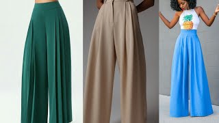 How to cut and sew a pleated palazzo trouser.