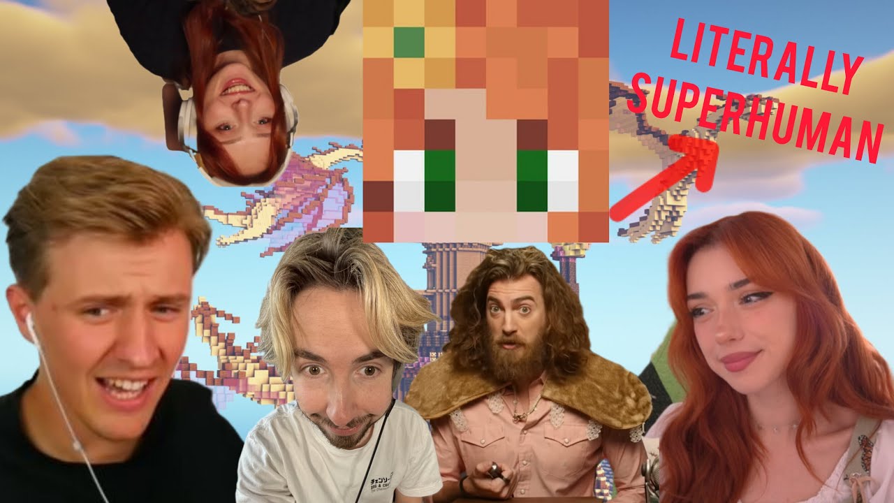 Content Creators being SHOCKED at Geminitay's building skills for 5 minutes and 2 seconds