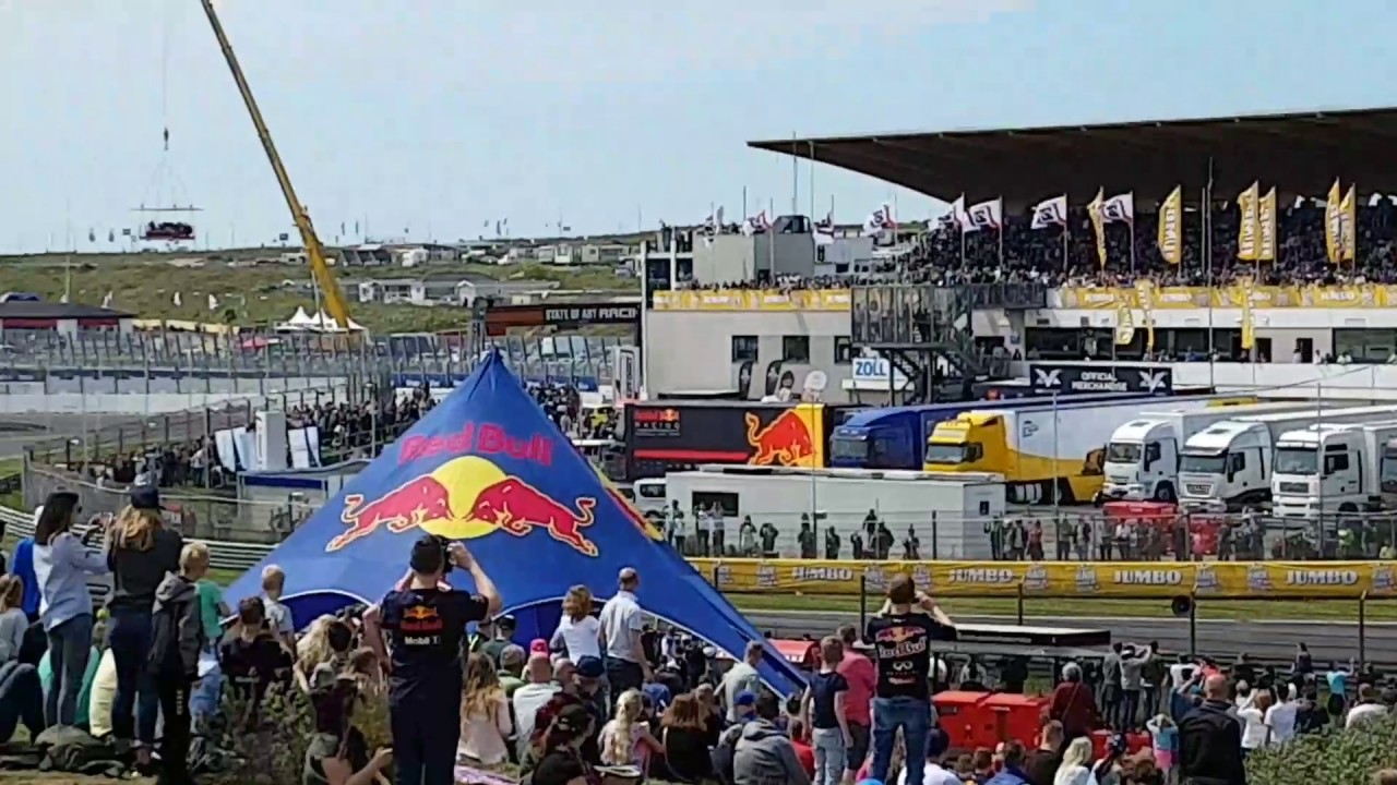 Max Verstappen in the RB8 Zandvoort lap record at the jumbo racedagen.