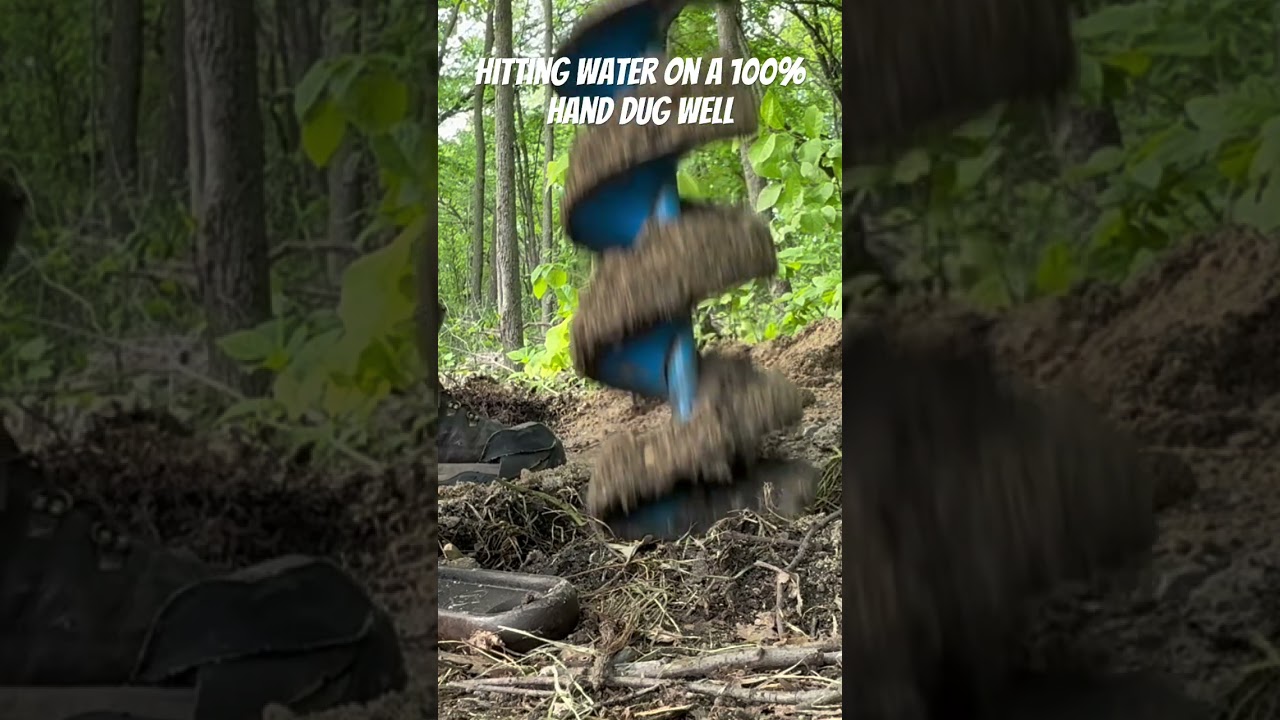 The moment I hit water digging a well! #waterwelldrilling