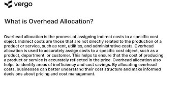 Understanding Overhead Allocation