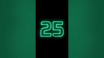 25 Second Countdown Timer with  Beep sound and Alarm Digital Clock Green neon light glowing number