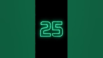 25 Second Countdown Timer with  Beep sound and Alarm Digital Clock Green neon light glowing number
