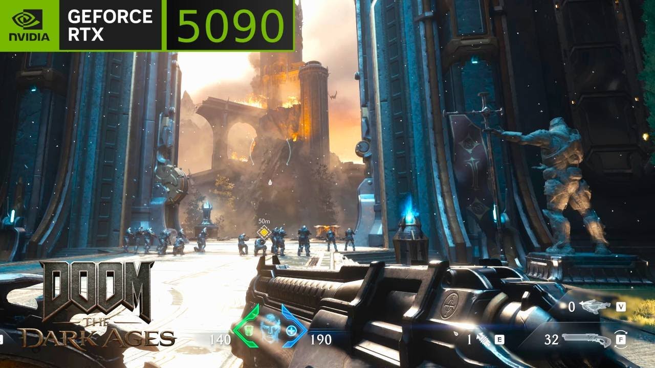 DOOM: The Dark Ages DLSS 4.5 Preset M | RTX 5090 [4K] Path Tracing ON | Ryzen 7 9800X3D