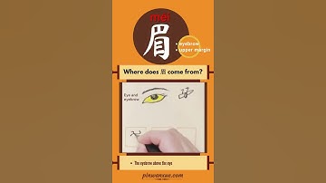 【象形字】Where does 眉 come from | How to easy learn hanzi 眉 by doodling