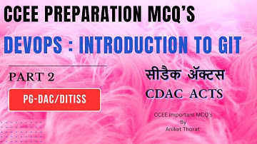 CDAC | PG-DAC/DITISS | CCEE Preparation MCQ