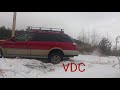 Subaru VDC Off vs On  snow 2 wheels in air