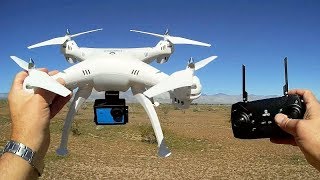 JJRC HY-90 Cheap GPS GoPro Lifting Drone Flight Test Review