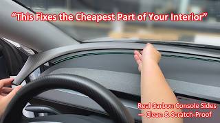 Tesla Model Y Juniper Carbon Fiber Upper Dashboard Overlay/Sporty Interior Upgrade