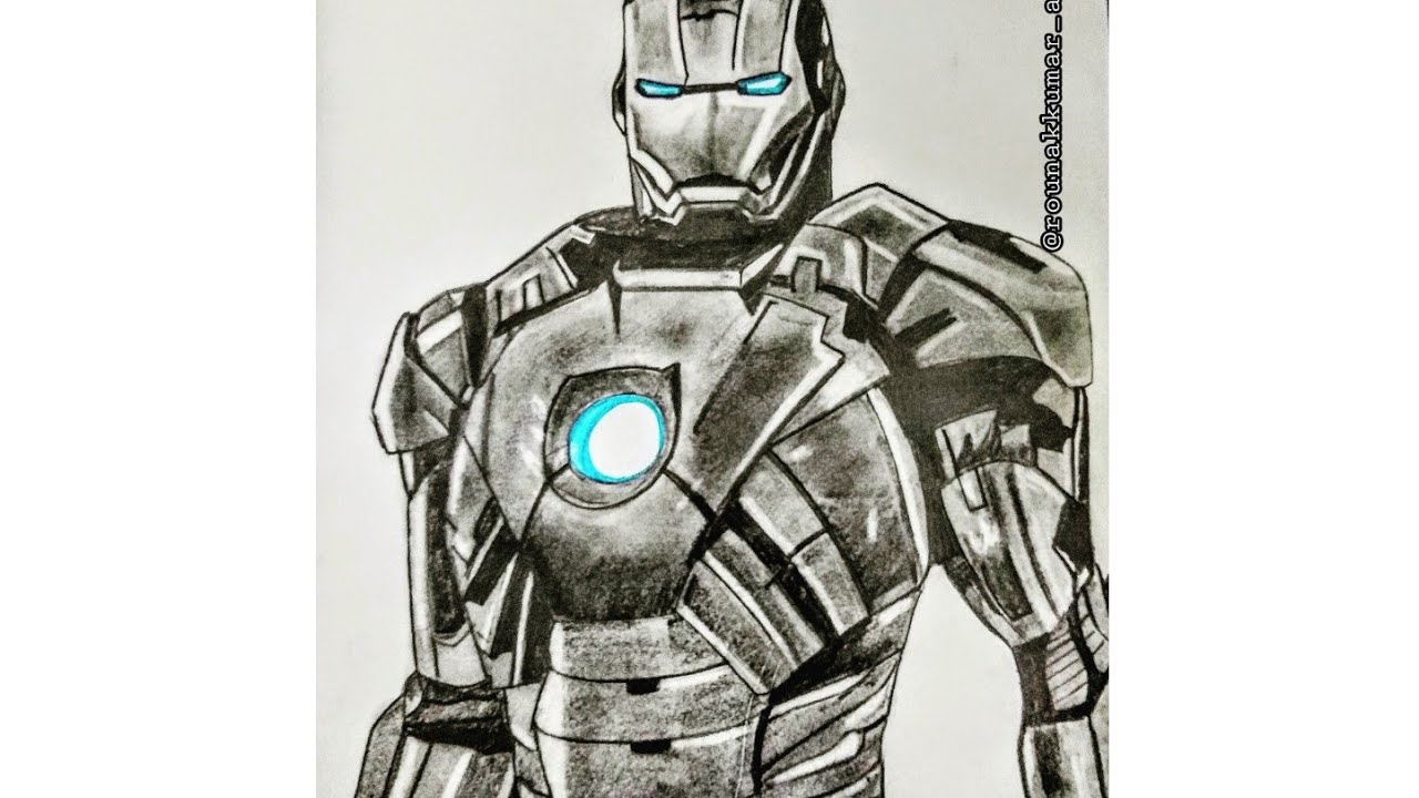 Iron man drawing - YouTube