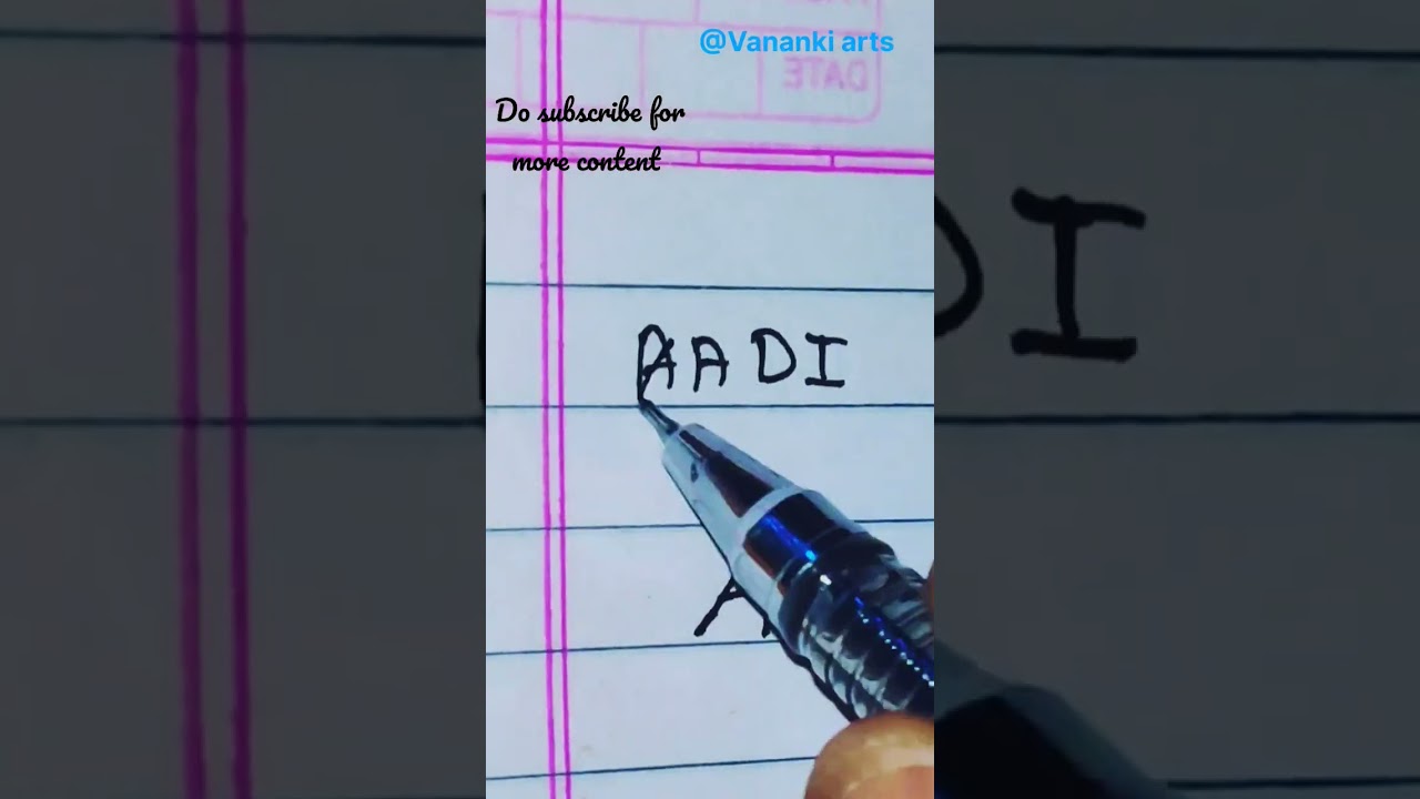EP 1.2:-Letter A (Aadi) name by Monogram for tattoo initial/brand logos 