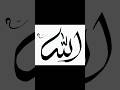 🎨 🌟 Beautiful ALLAH Name Calligraphy 🖌️ | #Shorts #Calligraphy