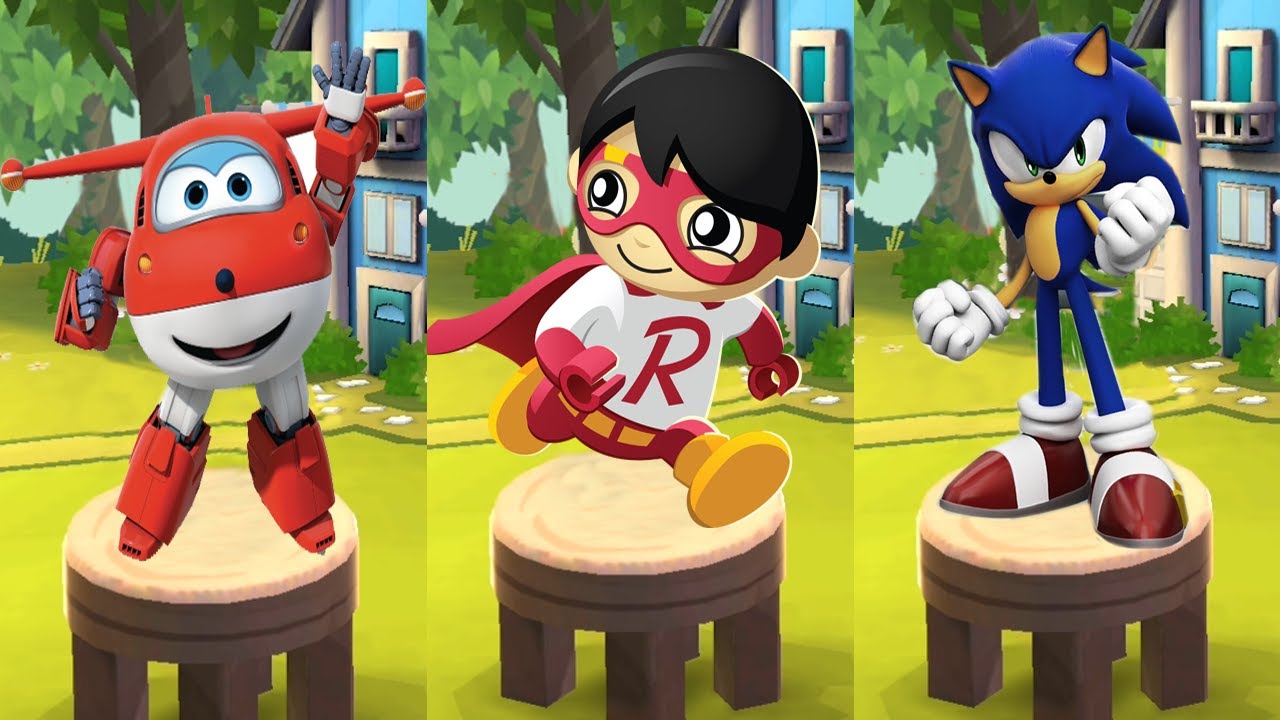 Sonic Dash vs Tag With Ryan vs Super Wings Jett Run Android Gameplay