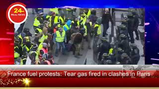 France fuel protests Tear gas fired in clashes in Paris