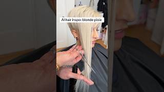 AI hair inspo pic: blonde pixie #blonde #pixiehaircut #shorthair #hair