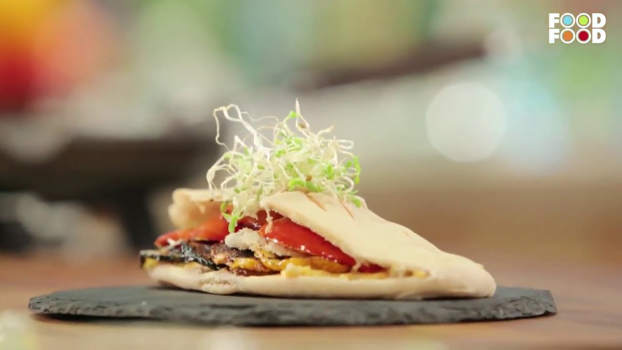 Grilled hummus paneer bhurji sandwich
