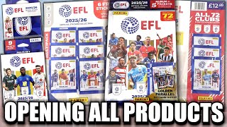 EVERY PANINI 2025/26 EFL Sticker Product Opening | Multipack Tin & Mega pack | Collection Guide