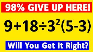 Almost Everyone Gets This Math Problem WRONG — 98% Fail This Challenge! Will YOU Beat Them 😏