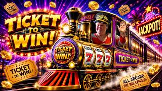 🎫Ticket To Win Arctic Express🚂Multiple Random Features Including a DOUBLE TRAIN POP! #casino #slot