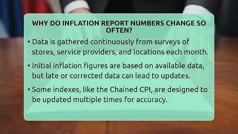 Why Do Inflation Report Numbers Change So Often? - Inflation Insight Channel
