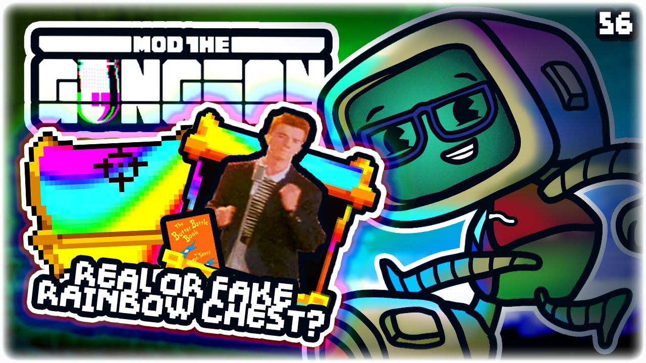 REAL RAINBOW CHEST OR FAKE? Let's Play Enter the Gungeon Mod the