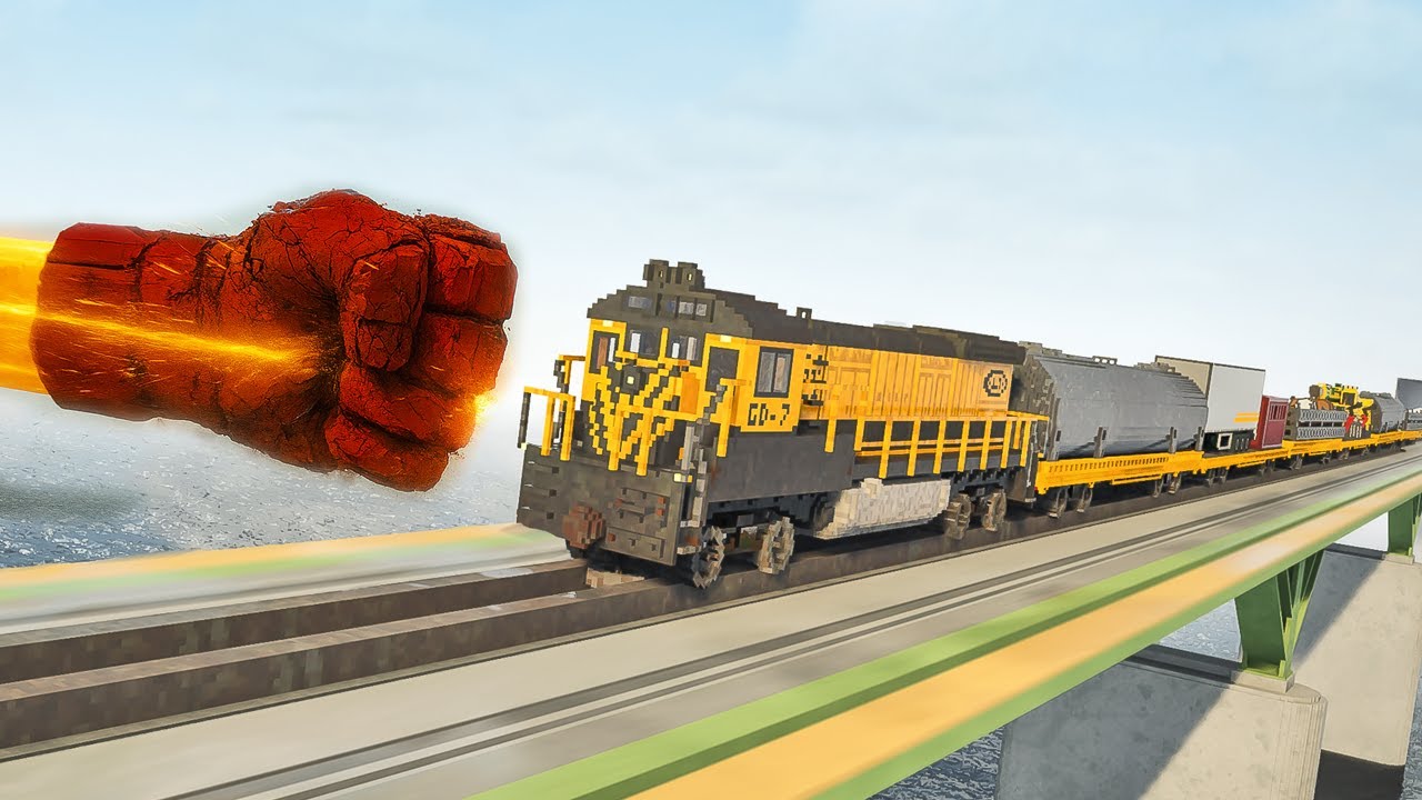 One Punch Man vs Trains DLC (stop the train) | Teardown - YouTube
