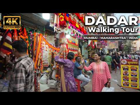 MUMBAI 4K Walking Tour: The Raw Reality of Dadar Market & Station
