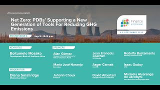 Roundtable 4 Net Zero PDBs supporting a new generation of tools for reducing GHG emissions