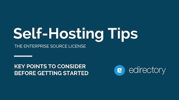 eDirectory.com - Self-Hosting Tips