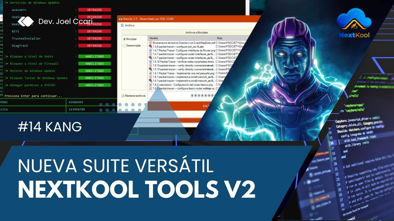 NextKool Tools - #14 Kang (Usa esteganografía para ocultar información en Imágenes y Audios AES-256)