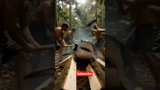 Jungle Shark Attack When Wood Split Open A Hidden Monster