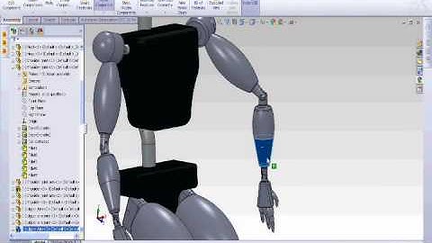 A simple humanoid robot made with SolidWorks