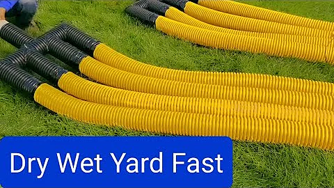 Yard Drainage  / French Drain With NO SLOPE, NO STORM DRAIN Easy DIY for Flat Yards with NO SLOPE