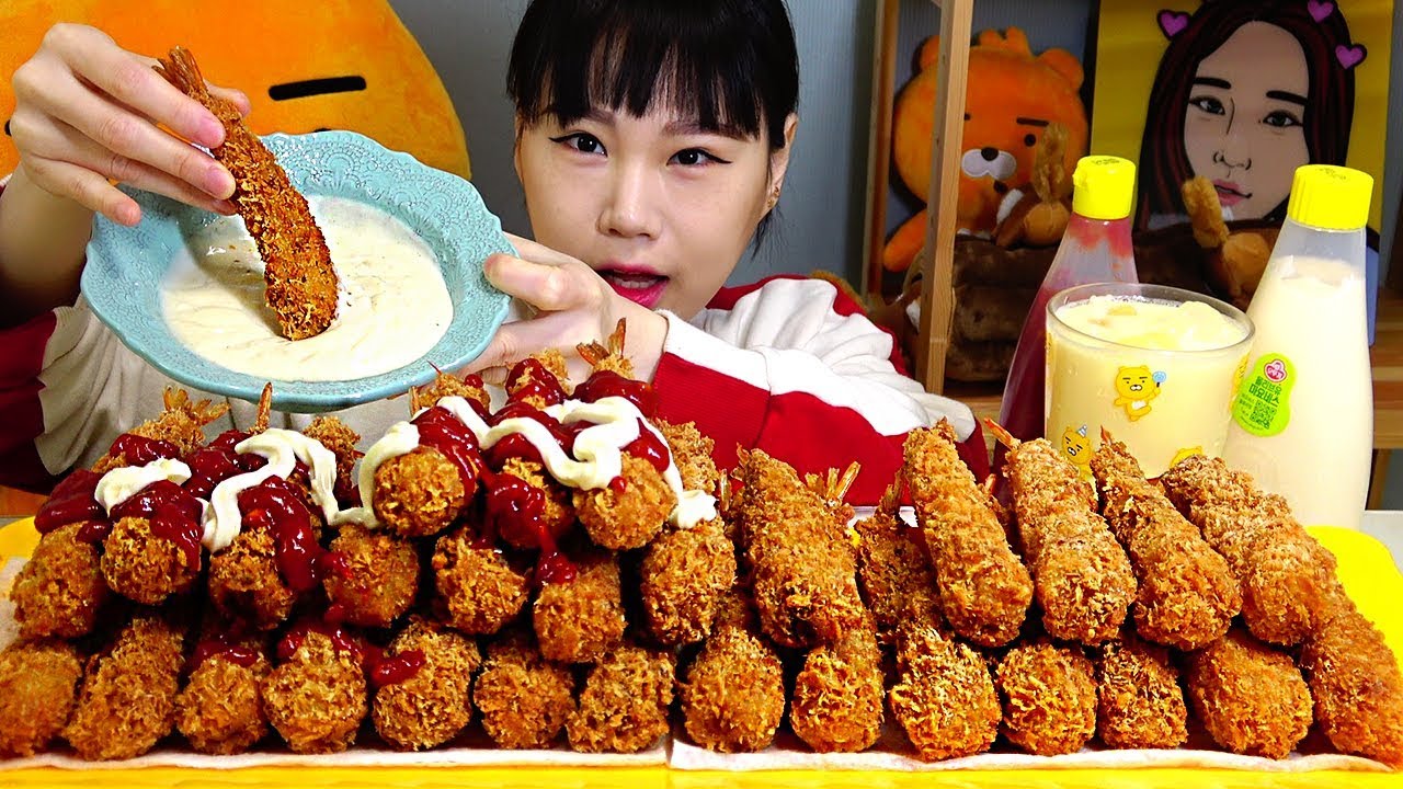 왕새우튀김 많이 먹방 Mukbang