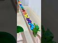 Marble Run ASMR ☆ TiisanaDaikusan One meter Wave Ramp, Mario Clay pipe case #shorts @onemarblerun