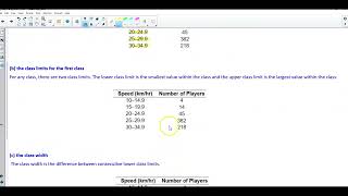 Math 14 2.2 Objective 3: Find ​the number of​ classes, ​class limits for the  ​class, & class width. Profile