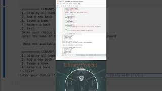 📚 Library Management System in Python! Add, issue & return books easily 💻#PythonProject#CodingShorts