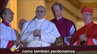 Fumata Blanca - Anuncio Habemus Papam Franciscum - Primer discurso y bendición del Papa Francisco