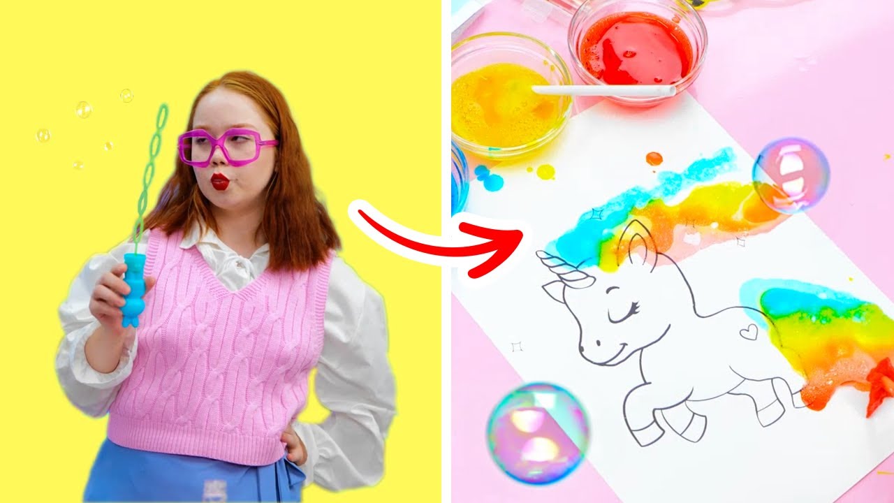 Blow, Paint, and Create! 💨✨ Colorful Bubble Art & More Fun Crafts for Kids! 🎉