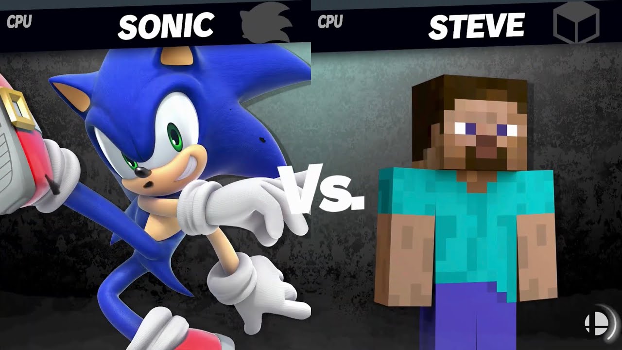 Super Smash Bros. Ultimate - Sonic vs Steve - YouTube