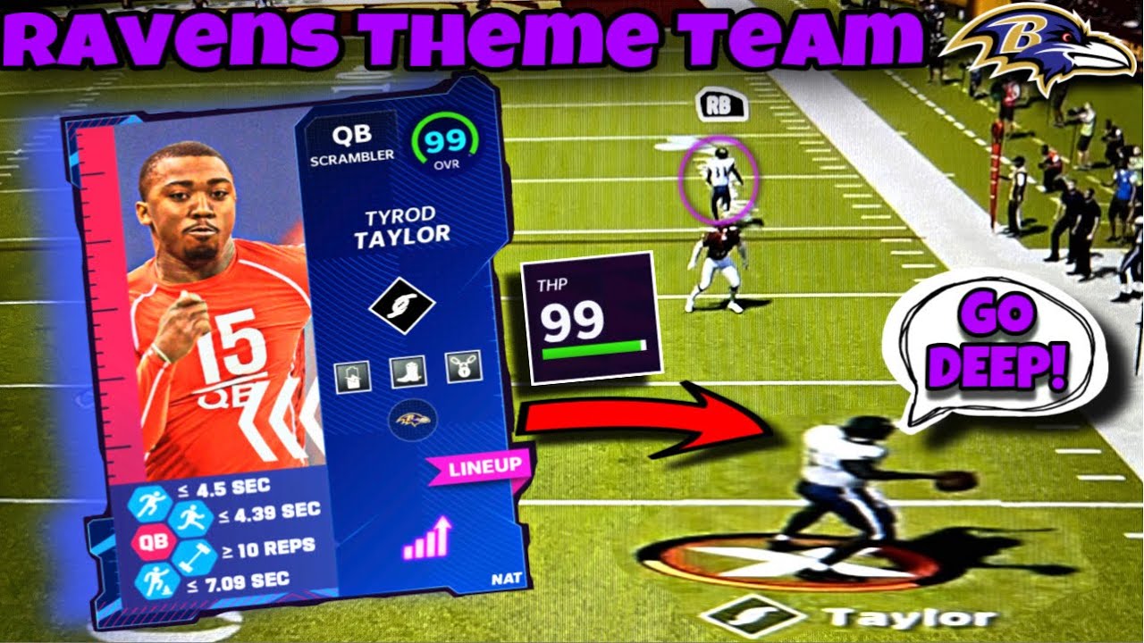 NFL Combine Tyrod Taylor On The Ravens Theme Team Makes Big Plays | Madden 22 Gameplay Ultimate Team