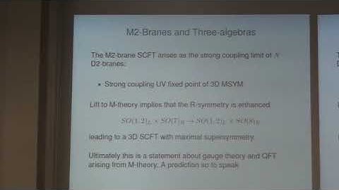 Neil Lambert - M-Branes: Lessons from M2’s and Hopes for M5’s